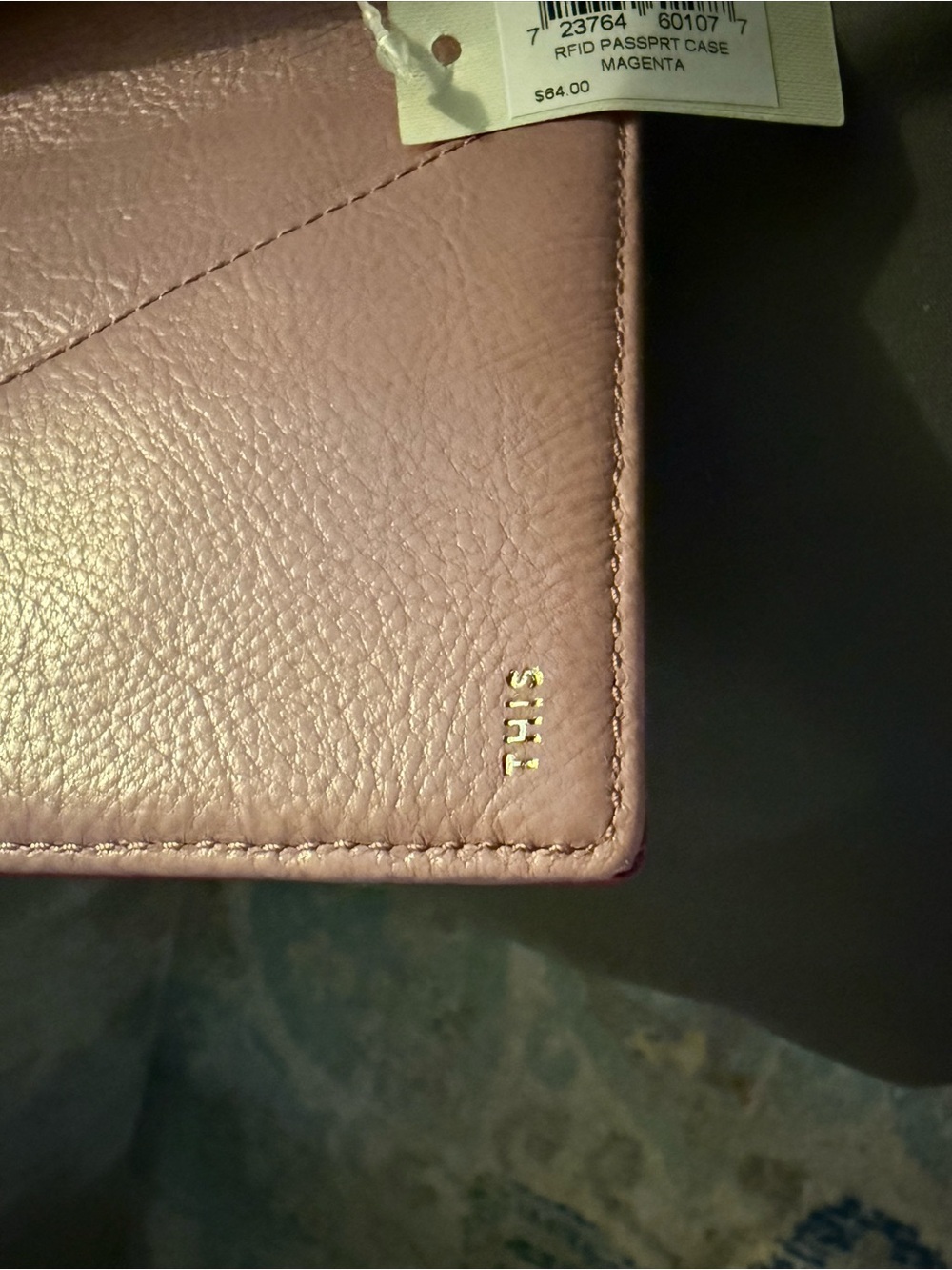 Fossil Magenta Leather Passport Wallet - Picture 5 of 6